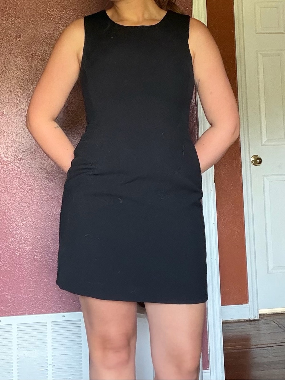 Sleeveless Black Sheath Dress